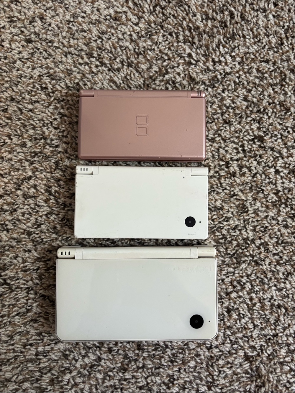 Nintendo Handheld Consoles - Rose Gold and White